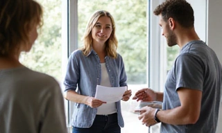 Nutrizionista esperto che spiega un piano alimentare